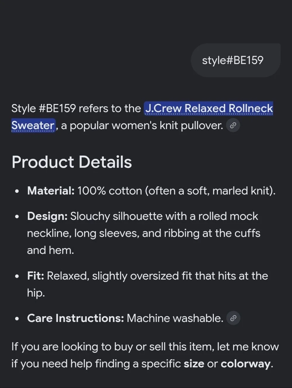 J Crew Relaxed Rollneck Sweater